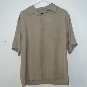 Neiman Marcus Men's Casual Tan Button Down Shirt